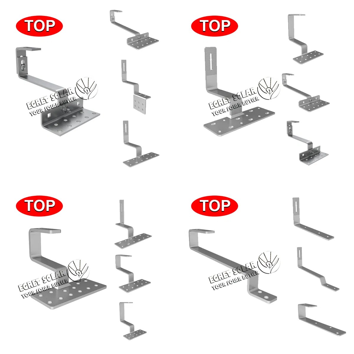 Anong materyal ang pinakamainam para sa solar roof hooks?