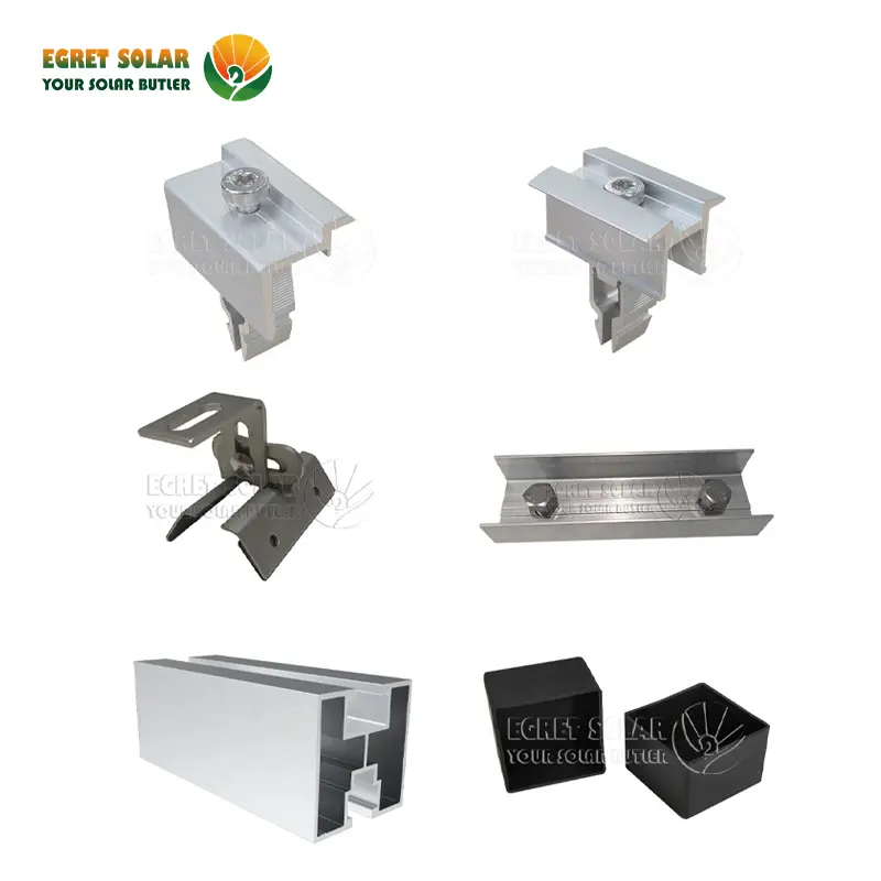 Nababagay na solar trapezoid metal bubong na istruktura ng pag -mount
