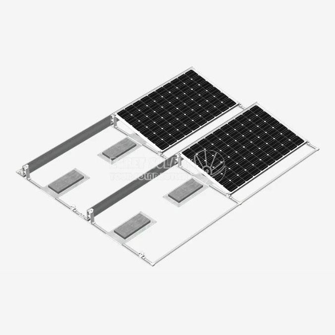 Flat Roof Ballasted Solar Mounting System (Single-Side)