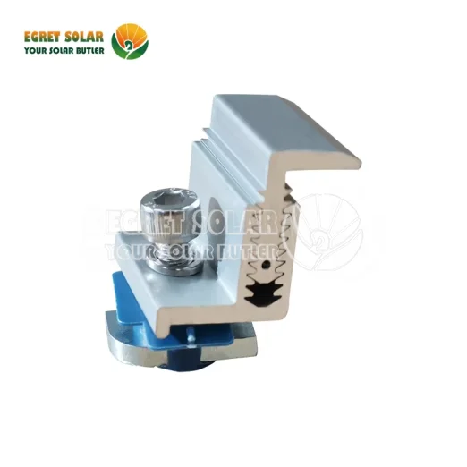 Solar panel end clamp adjustable para sa bakal C riles