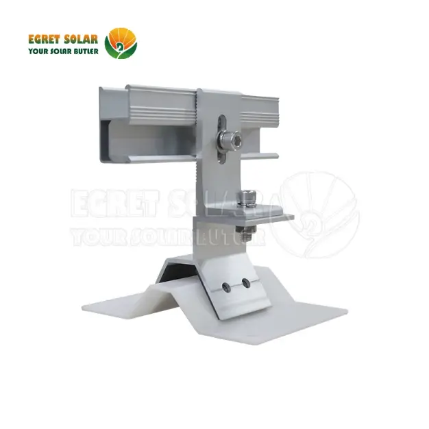 Trapezoid metal solar roof clamp